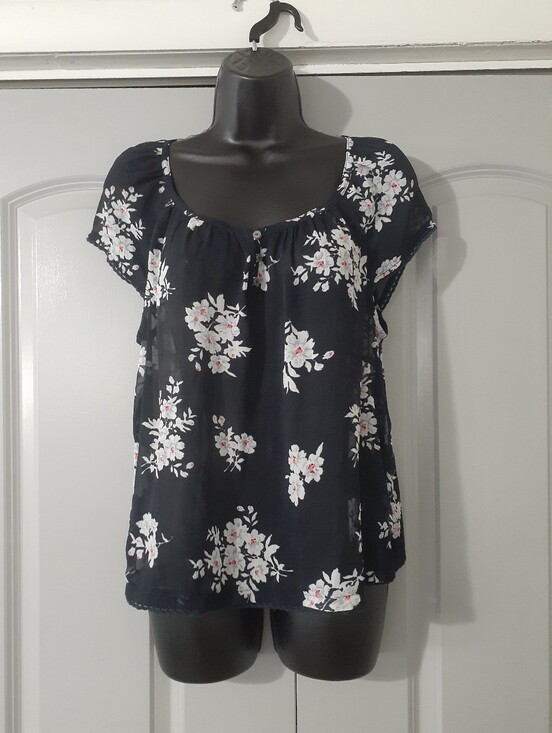 Abercrombie & Fitch Tops - Abercrombie and Fitch sheer floral blouse